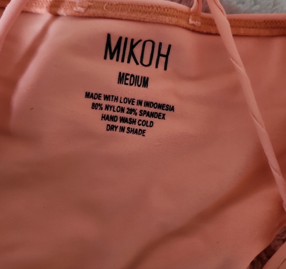 Nwot-Mikoh Coral Strappy Swimsuit - Picture 5 of 6